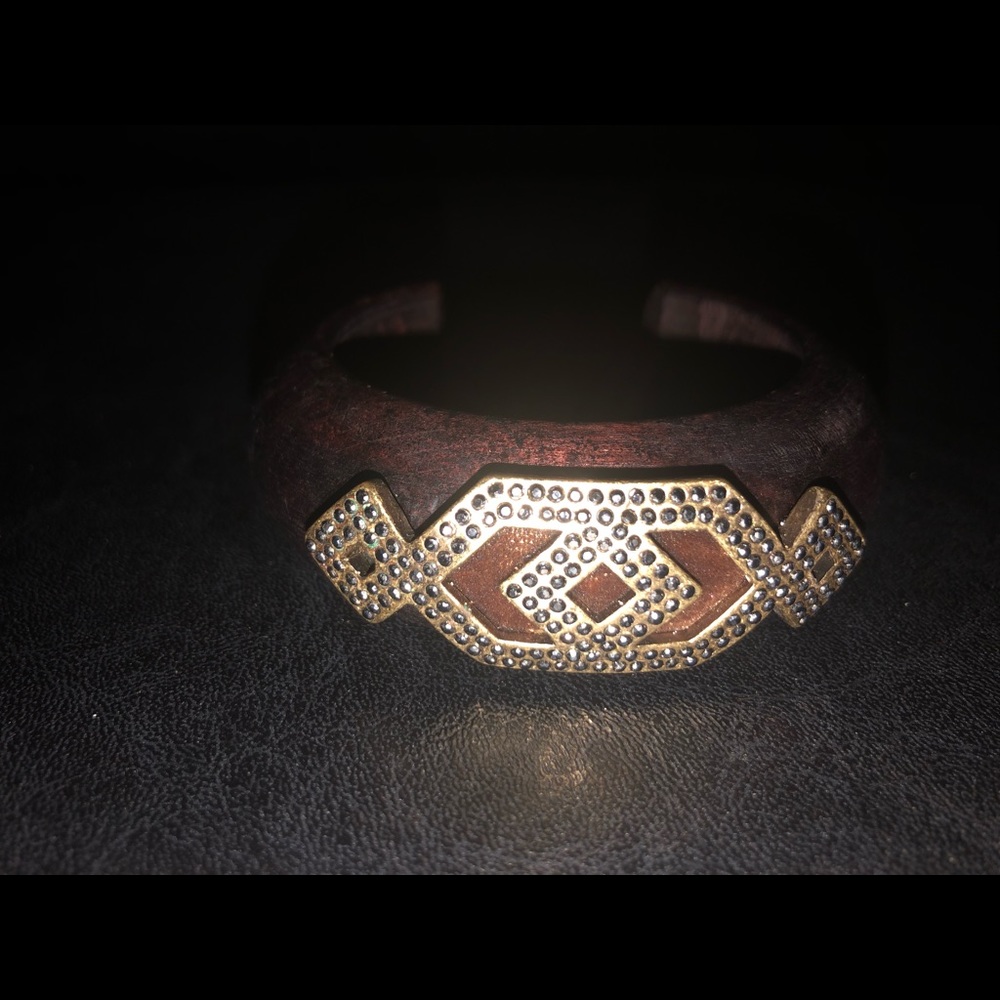 Vintage wood bangle - Picture 7 of 7